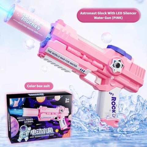Astronaut Glock With LED Silencer Electric Water Gun