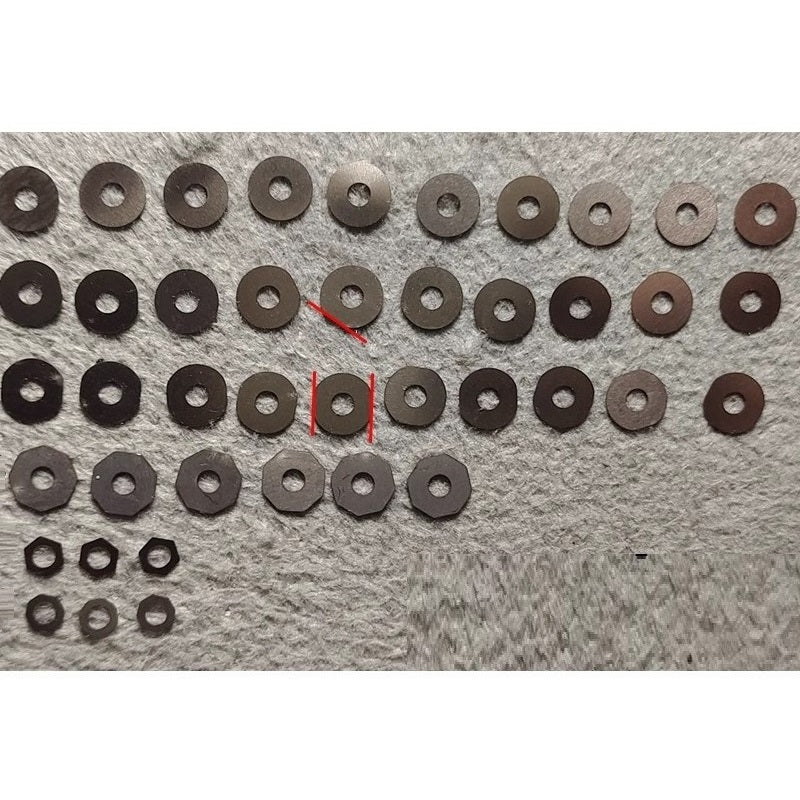 Different Graphics Gearbox Flat Washers Set